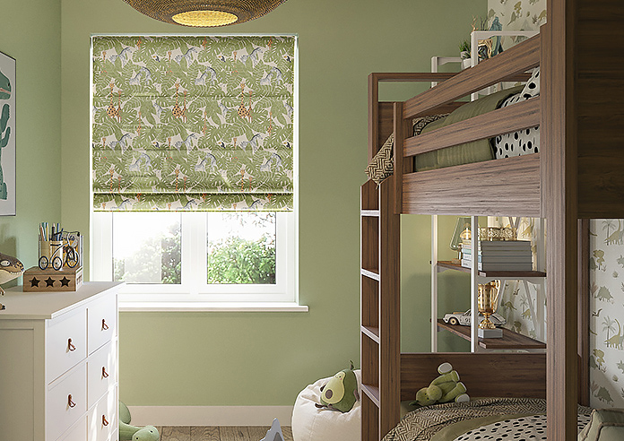 Wild Thing, Leaf - Motorised Roman Blind - Image 3